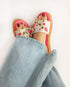 Floral Embroidered Wedges